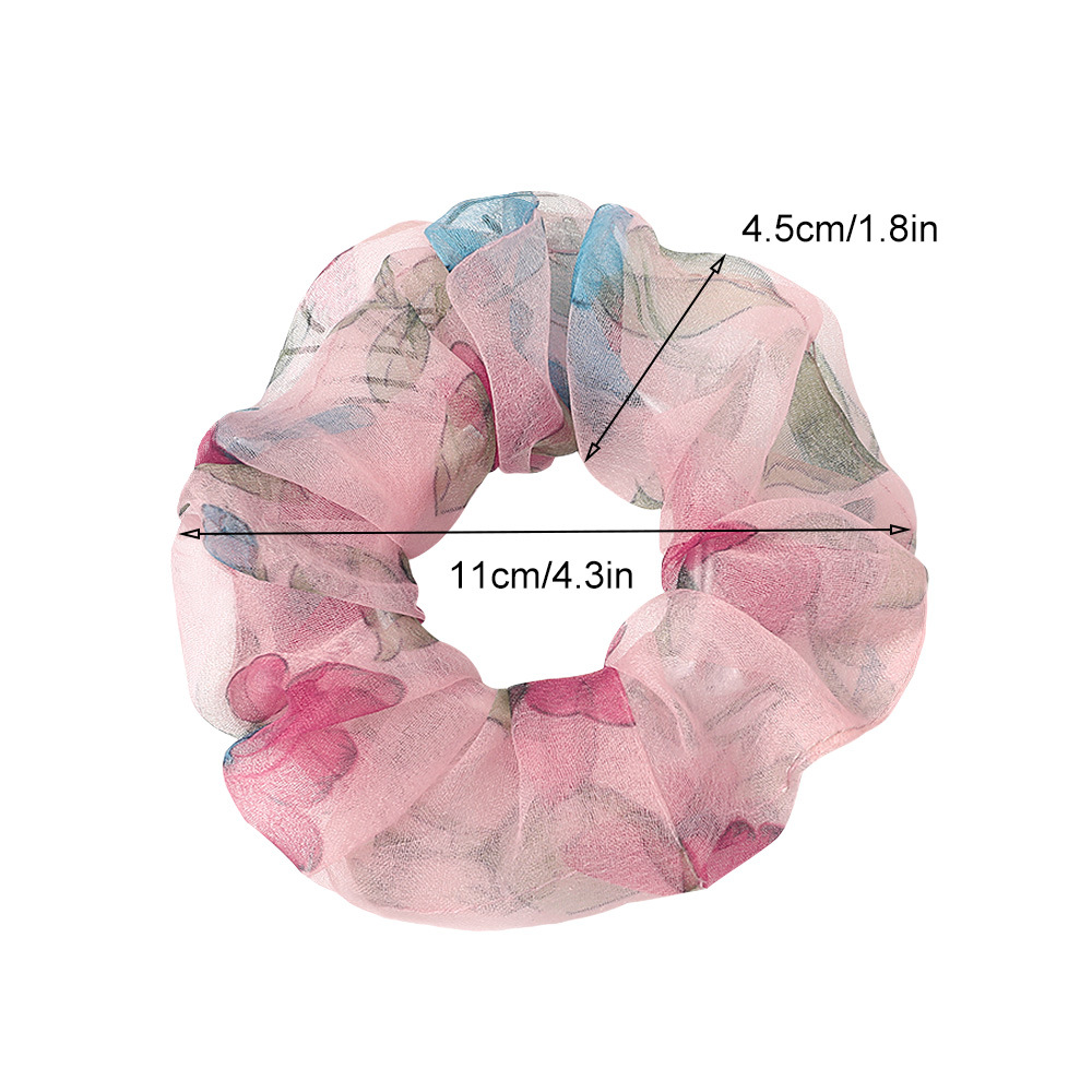 New Fashion Fabric Lace Yarn Small Fragrance Wind Flowers Cheap Scrunchies Wholesale display picture 7