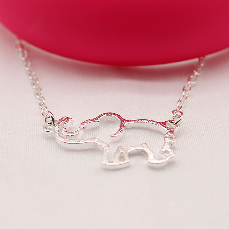 IG Style Cute Elephant Alloy Plating Hollow Out Women's Necklace display picture 9