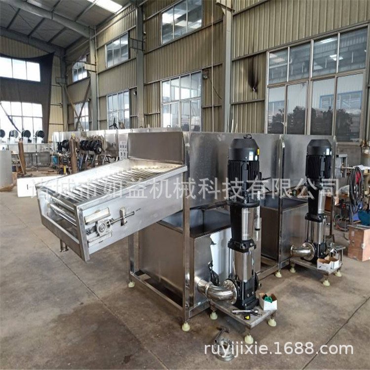 高压滚杠玉米棒清洗设备 鲜玉米棒去须清洗设备 速冻玉米流水线