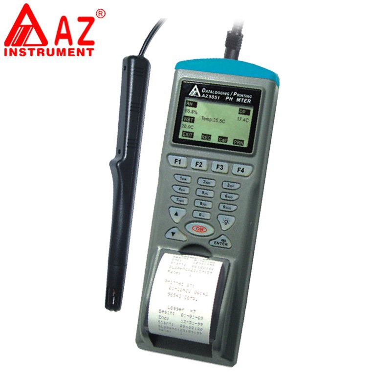 台湾衡欣AZ9851温湿度记录器带打印机温湿度记录仪AZ9680
