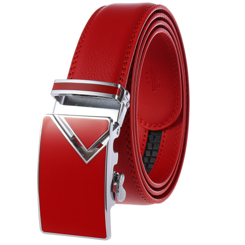 Rubber buckle men's belt LOGO automatic buckle belt fashion belt LY88362-1