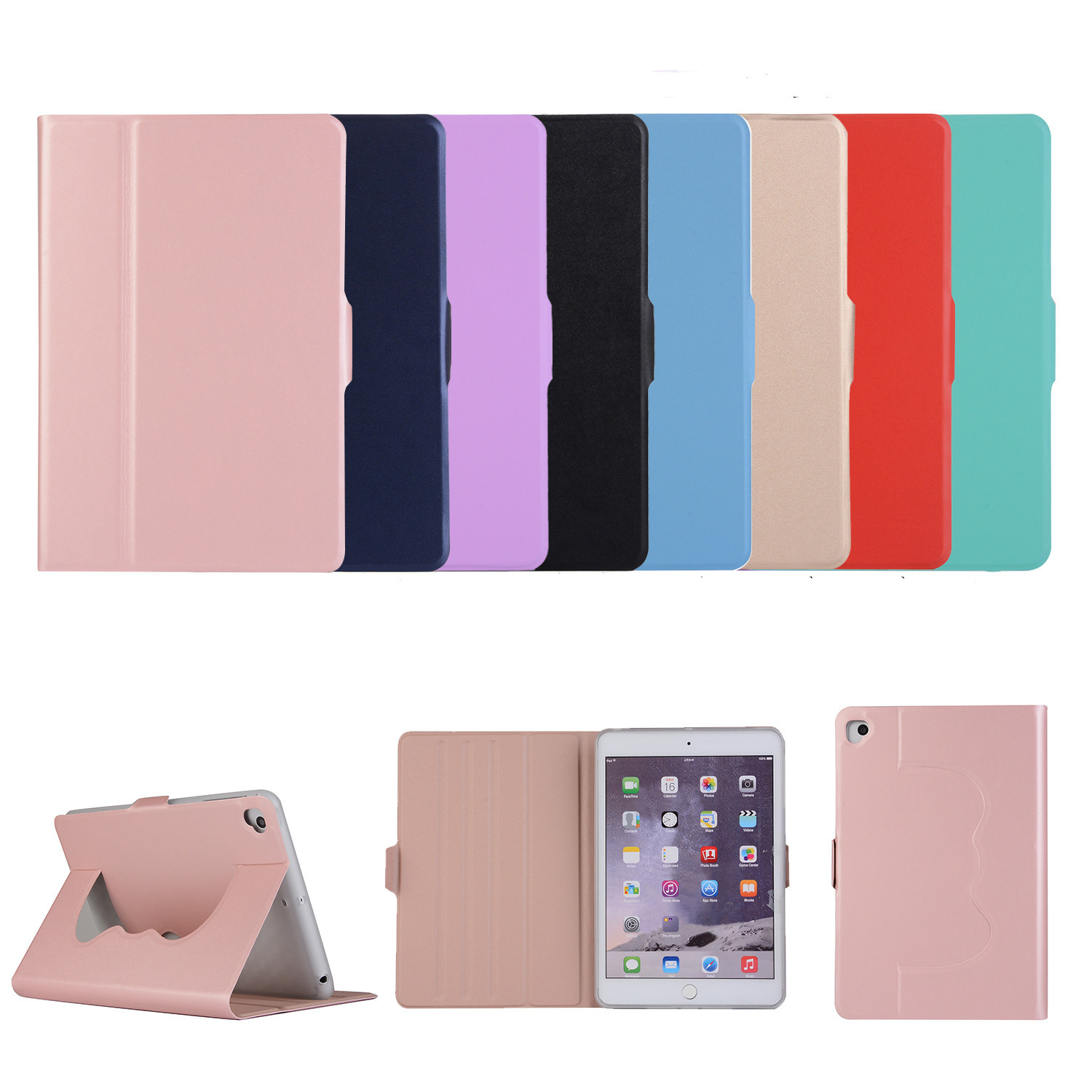 Suitable for New iPad Mini5 Tablet Protective Case Apple iPad Mini 4 Ultra-Thin Stand Leather Case Mini3