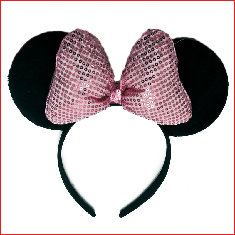 粉色蝴蝶结亮片