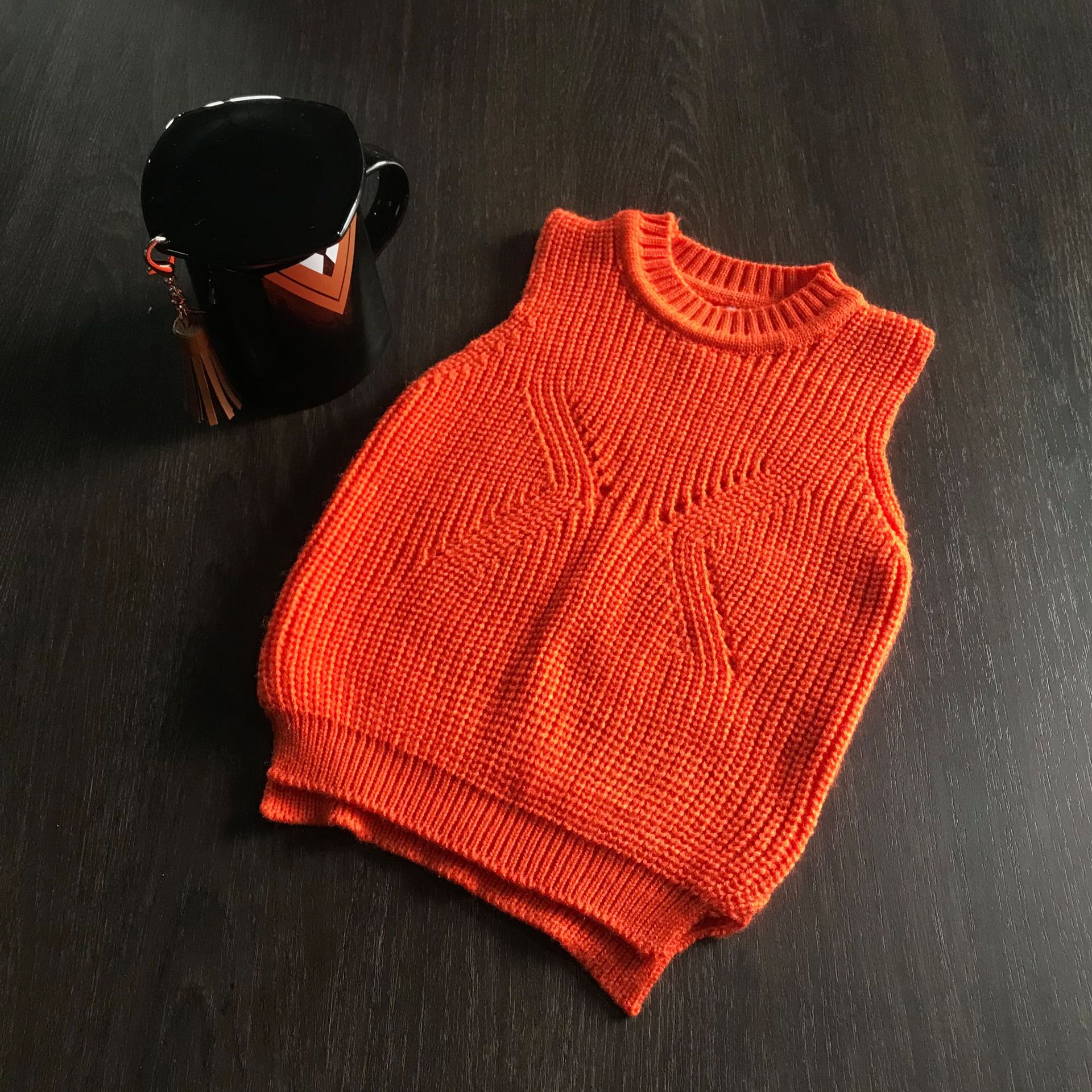 Entrega de una pieza [Jin Yong] Chaleco de punto para niños chaleco de lana para bebés suéter de color sólido para niños nuevos