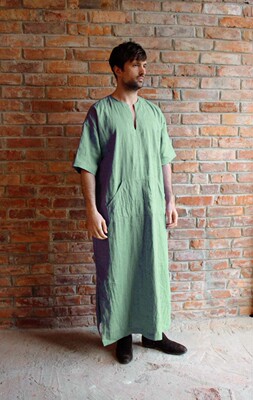 2018外贸欧美男士新款棉麻民族风男士T恤男wish爆款|ru