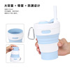 Silicone coffee straw with glass, handheld climbing sports bottle for traveling