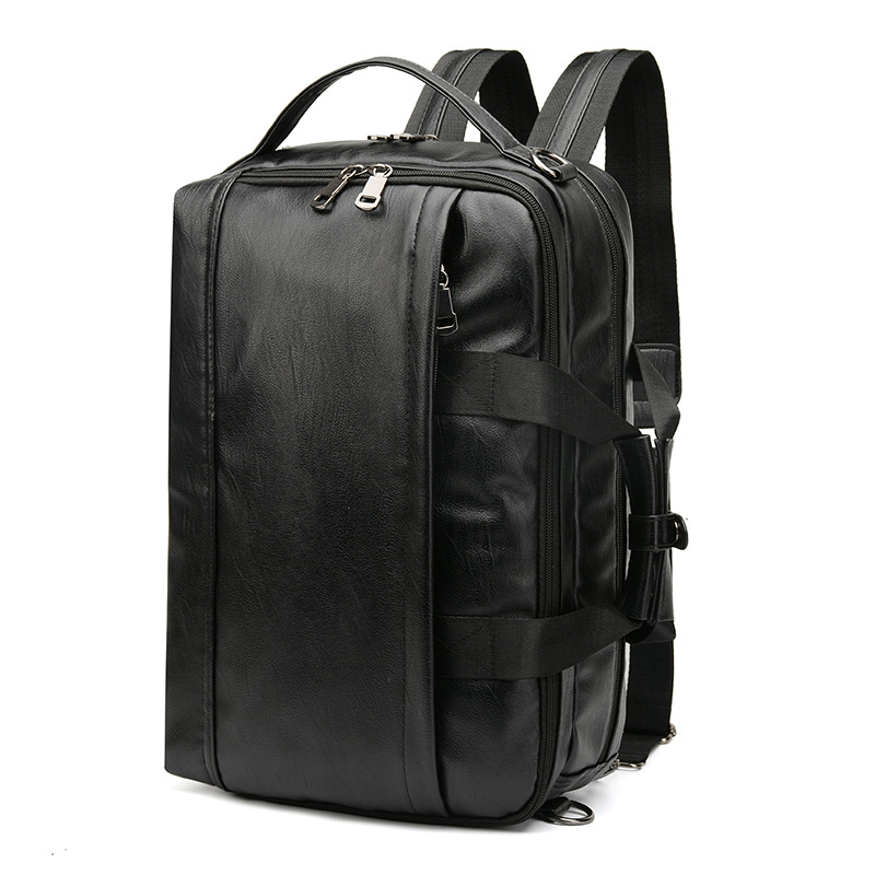 亚马逊新款男士PU电脑包 韩版休闲双肩背包 男包手提单肩包 批发