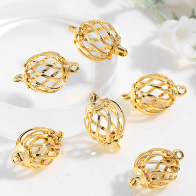 厂家批发爆款韩版半成品饰品配件灯笼球吊坠diy手链项链耳环挂件