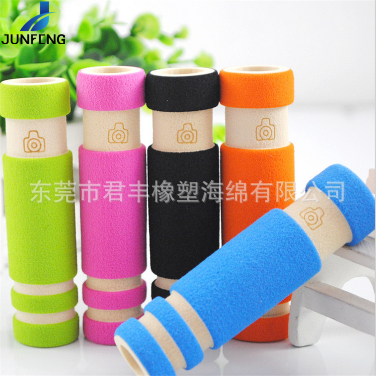 厂家供应普通跳绳泡沫管手把套 滑板车NBR橡塑沟槽握把套