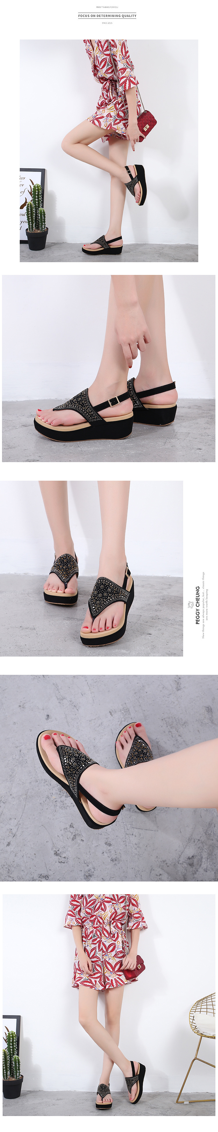 Cross-border sandals for women 2024 Summer New Style Crystal large-sized export foam thick-soled women shoes Shoes undefined