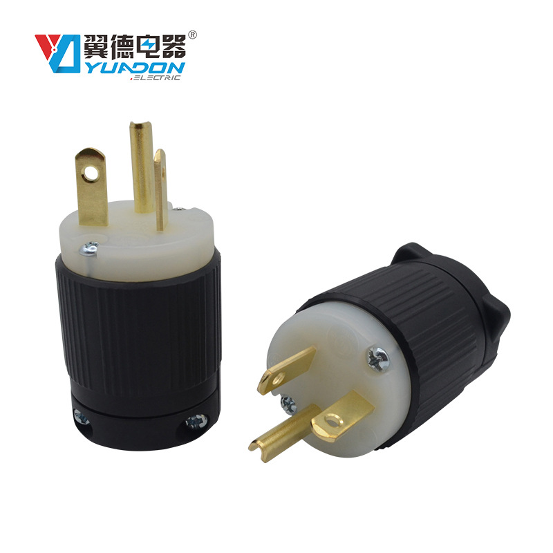 美国现货NEMA5-20P美标组装插头 美规 美式工业插头 北美电源插头