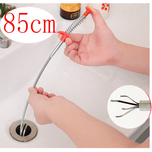 Sewer pipe unblocker with claw sewer picker bendable stainless steel garbage clip sewer unblocker