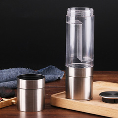 Factory Wholesale Stainless Steel Grinder Creative New Manual Pepper Grinder Double-Head Grinding Spice Bottle