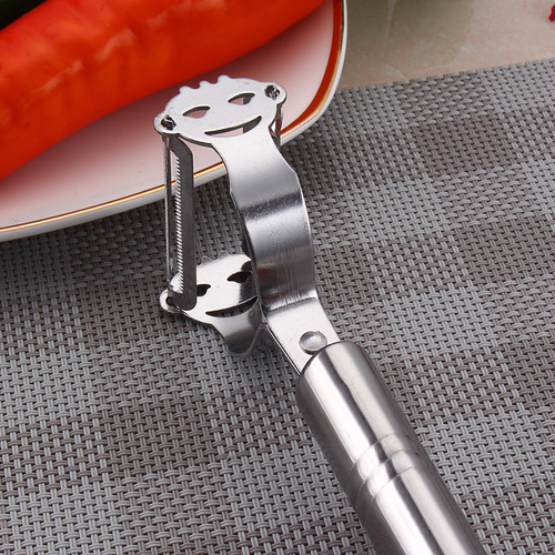 Stainless steel peeler smiley face grater melon planer kitchen creative grating peeling knife vegetable and fruit peeling gadget