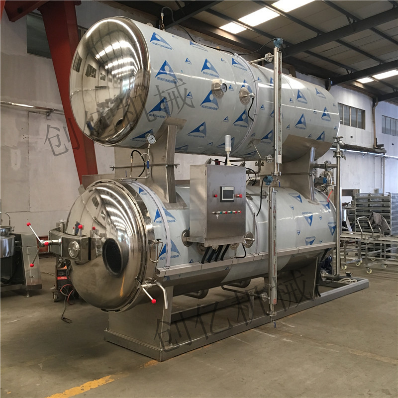 罐头食品高温杀菌锅 卤味熟食灭菌釜蒸汽商用食品高温灭菌设备