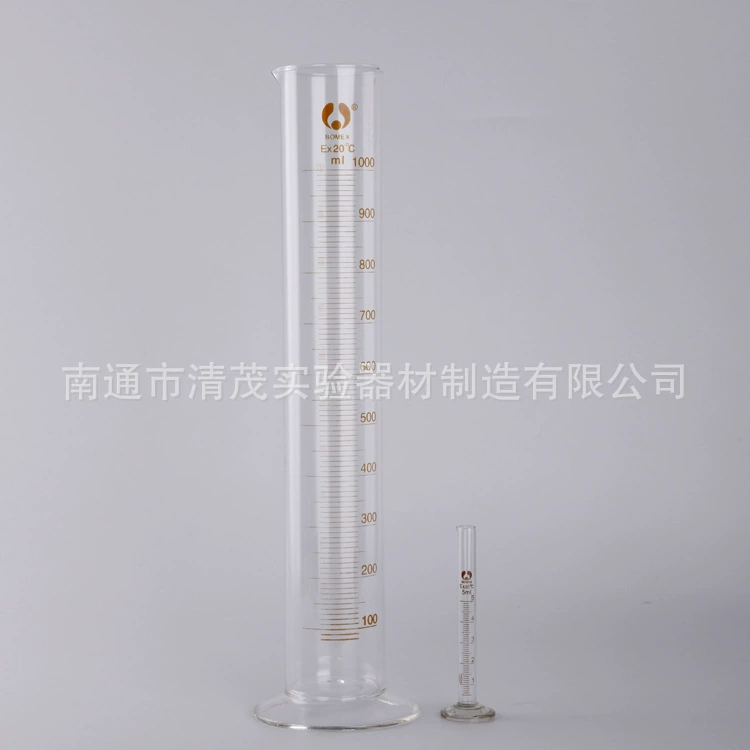 Горячая продажа измерительный цилиндр 5 25 100 2000 мл стекло шкала Профессиональный измерительный инструмент Qingmao экспериментальное судно может быть выставлен счет