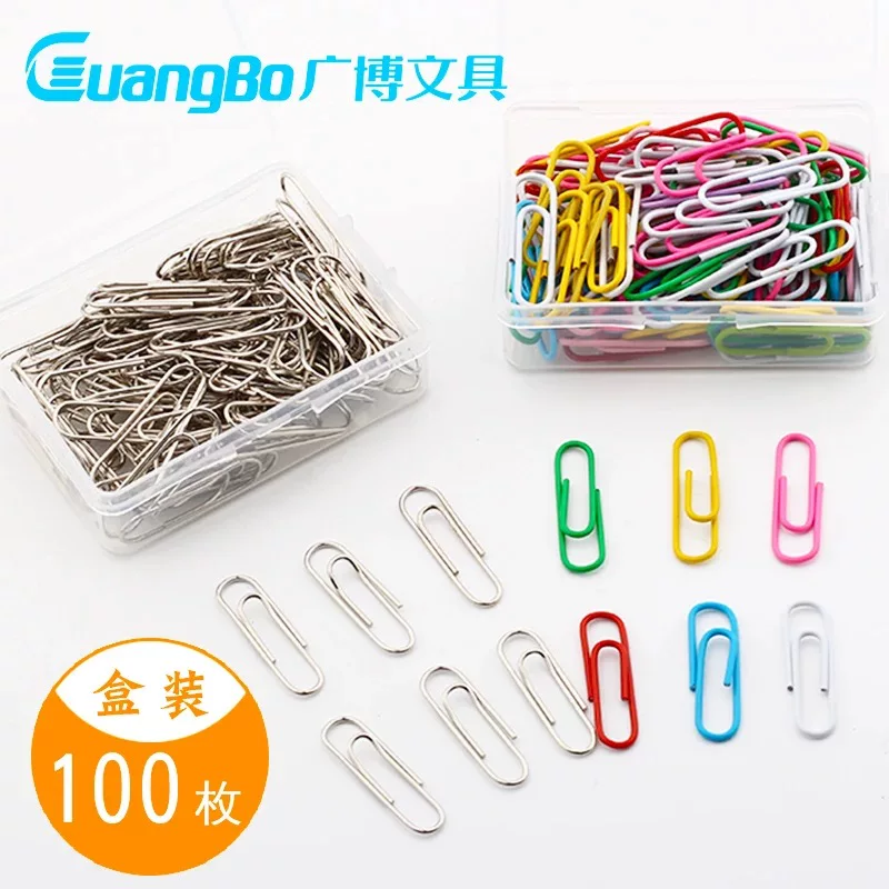 Guangbo [ZD5312 Colored Paper Clips Stainless Steel Pins Paper Clip Documentation Storage Pin Office Use Paper Clip Pin]