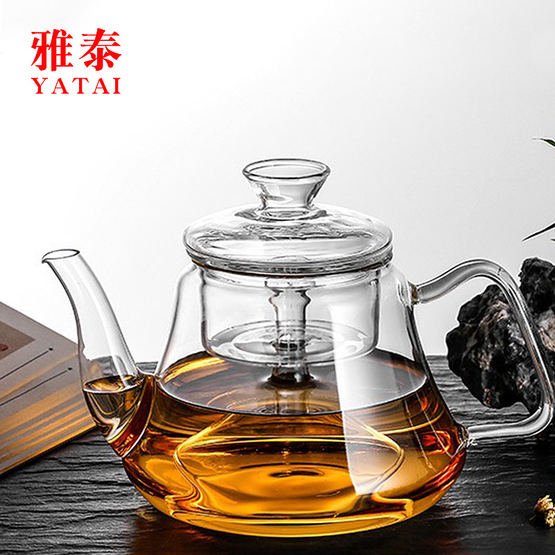 High-capacity Glass teapot Radiant-cooker Tea making facilities thickening Heat Glass teapot Kettle tea set