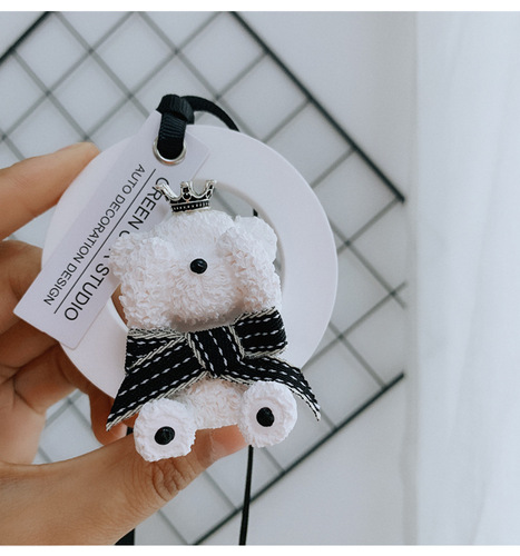 Car Cute Perfume Pendant Interior Internet Celebrity Pendant Ins Teddy Bear Rearview Mirror Aromatherapy Jewelry Women's Pendant