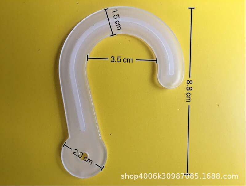 Transparent environmental Protection Question Mark Hook. Sample cloth rivet hook. Large large diameter thick reinforced hook