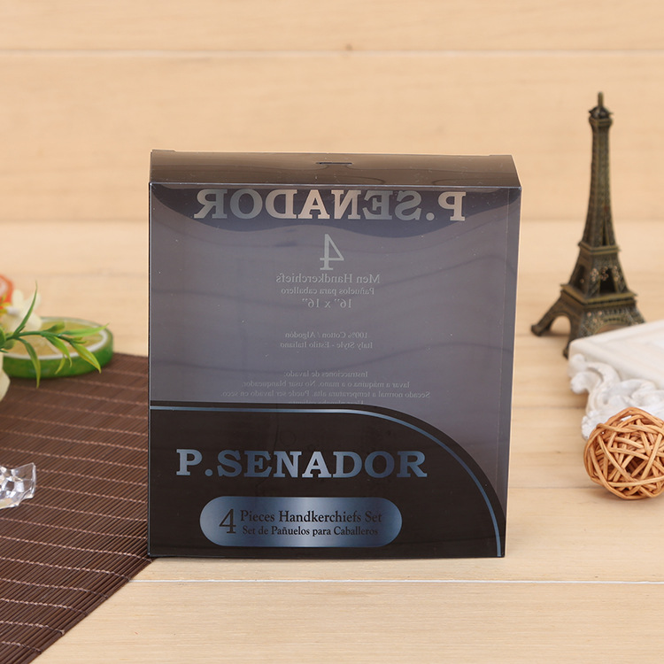 彩印PVC包装盒定做PET手帕礼品盒定制PP磨砂盒塑料折叠盒印刷LOGO