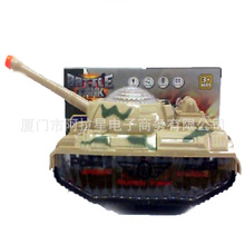 兒童玩具小坦克電動萬向旋轉坦克兒童過家家玩具燈光音樂折射坦克