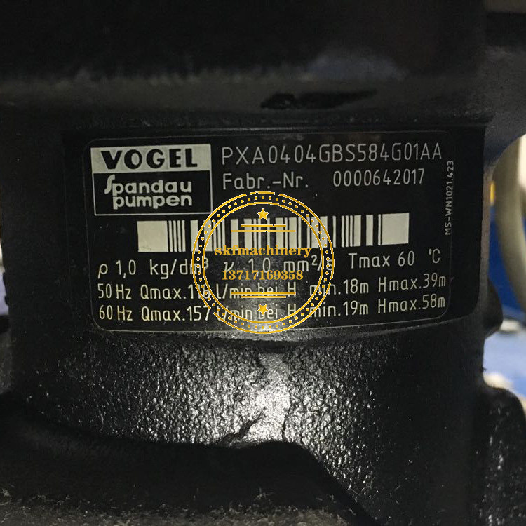 原装VOGEL福鸟 Spandau Pumpen多头润滑泵 PXA0404GBS584G01AA