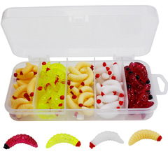 獵高路亞仿生軟蟲套裝麵包蟲假餌魚餌漁具套裝跨境軟餌套裝台釣餌