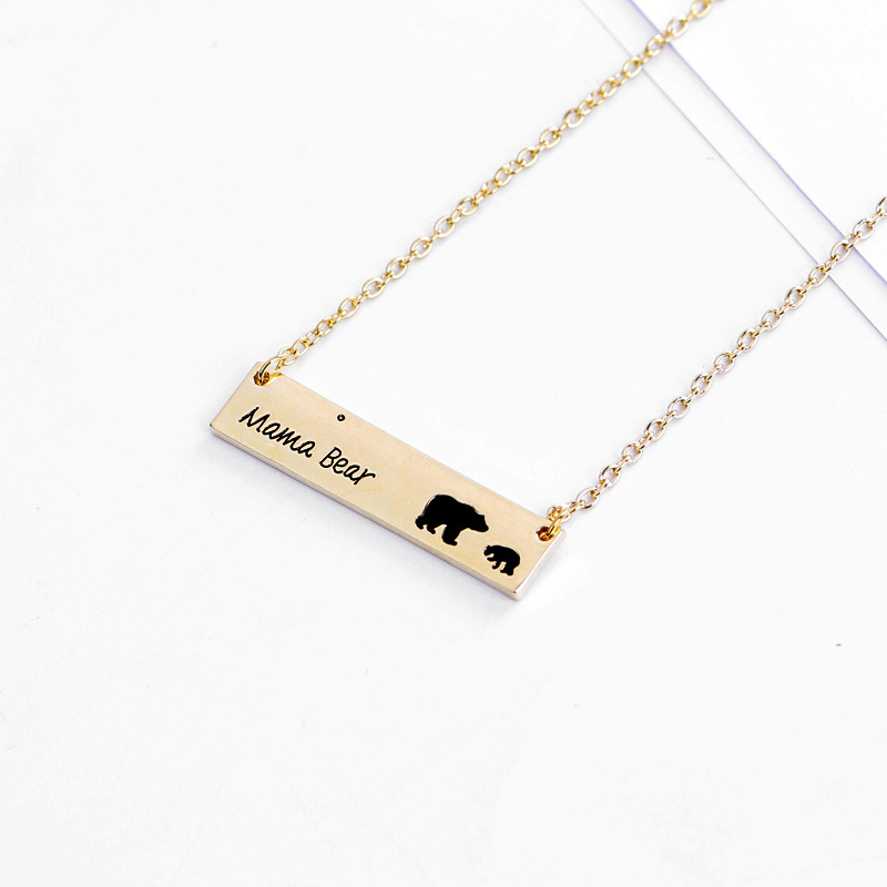 Mother&#39;s Day Gift New Fashion Animal Bear Bear Mother Necklace Family Set Mama Bear Necklace display picture 5