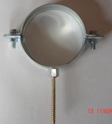 供应轻型管卡M8不带胶(蓝白锌)铁制管道固定用