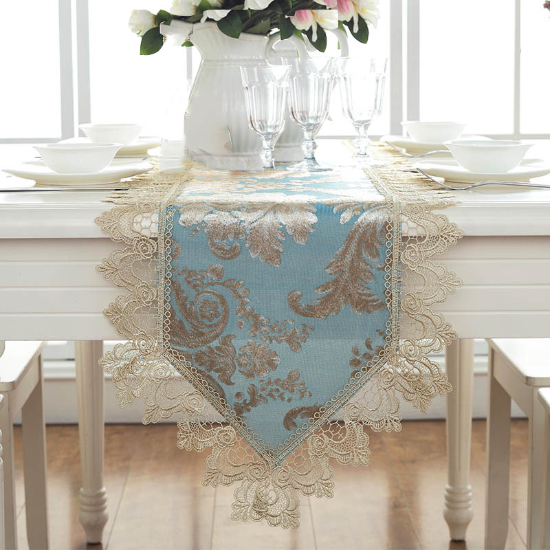 European style table Lace Fabric art American style Woven fashion tea table Rectangular Simplicity Sharp TV cabinet Gabion