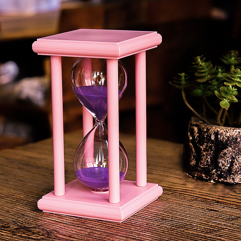 Tiempo reloj de arena temporizador 3/5/15/30 minutos cumpleaños pequeño regalo hogar creativo decoración logotipo fijo image 3