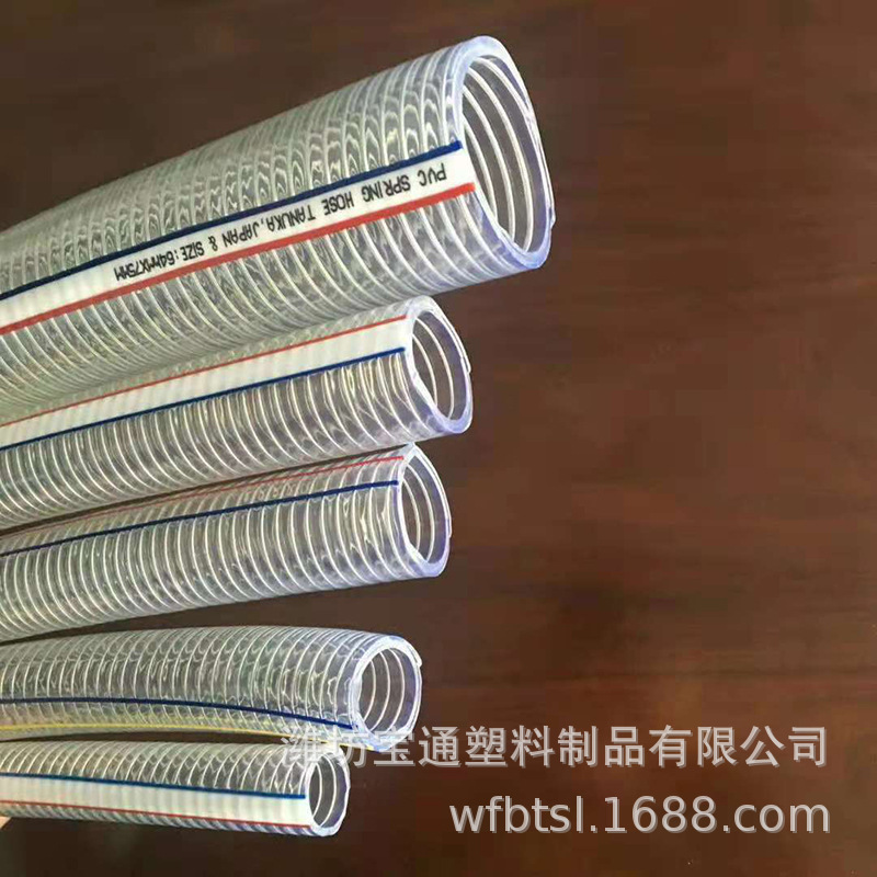 厂家直销PVC塑料管钢丝增强软管灌溉吸水管2寸50毫米量大从优