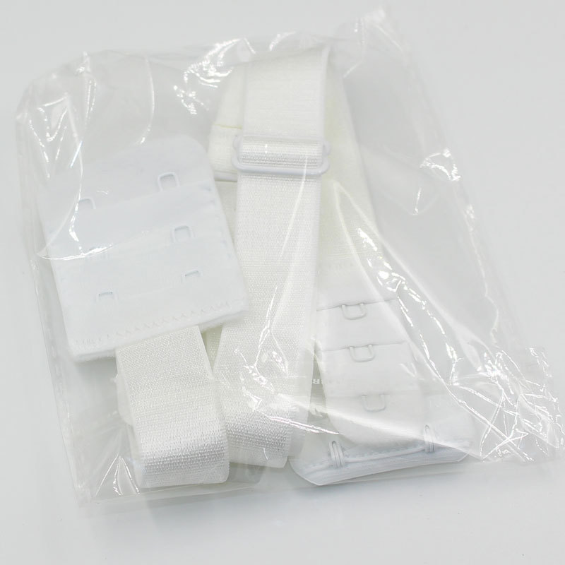 화이트 더블 열 1.9CM 버클 걸이 어깨 끈 (개별 포장)