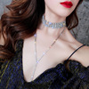 Long choker, necklace, short accessory, chain for key bag , European style, Japanese and Korean