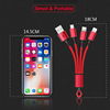 One -drag three data cable mobile phone fast charge multi -energy general portable multi -function dual -purpose manufacturer direct sales