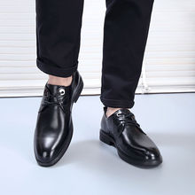 头层牛皮厂家直销商务男鞋英伦正装男皮鞋百搭黑色婚礼鞋透气耐磨