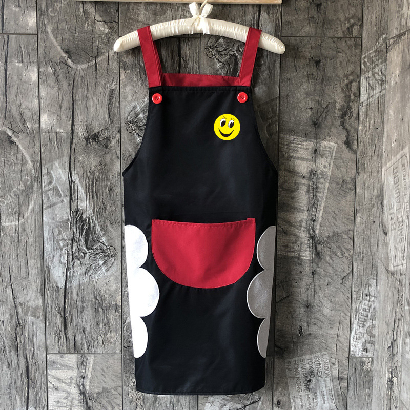 Delantal de mano borrable cocina de estilo coreano hogar lindo cocina creativa antiincrustante a prueba de aceite hombres y mujeres japoneses moda cintura