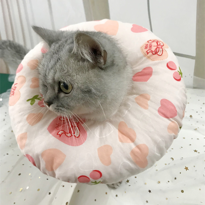 猫咪狗狗防添防咬圈宠物伊丽莎白圈软萌布纯海棉猫项圈脖套头套 阿里巴巴