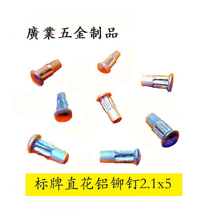 廣東深圳廠家產銷鋁半空心鉚釘鋁鉚釘箱包銷釘滾花實心不銹鋼鉚釘