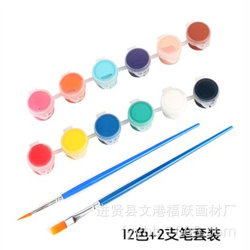 Acrylic paint Manufactor Promotion Vinyl 6 colors Conjoined environmental protection children diy Wrestling is not bad ceramics Gypsum Mask Graffiti