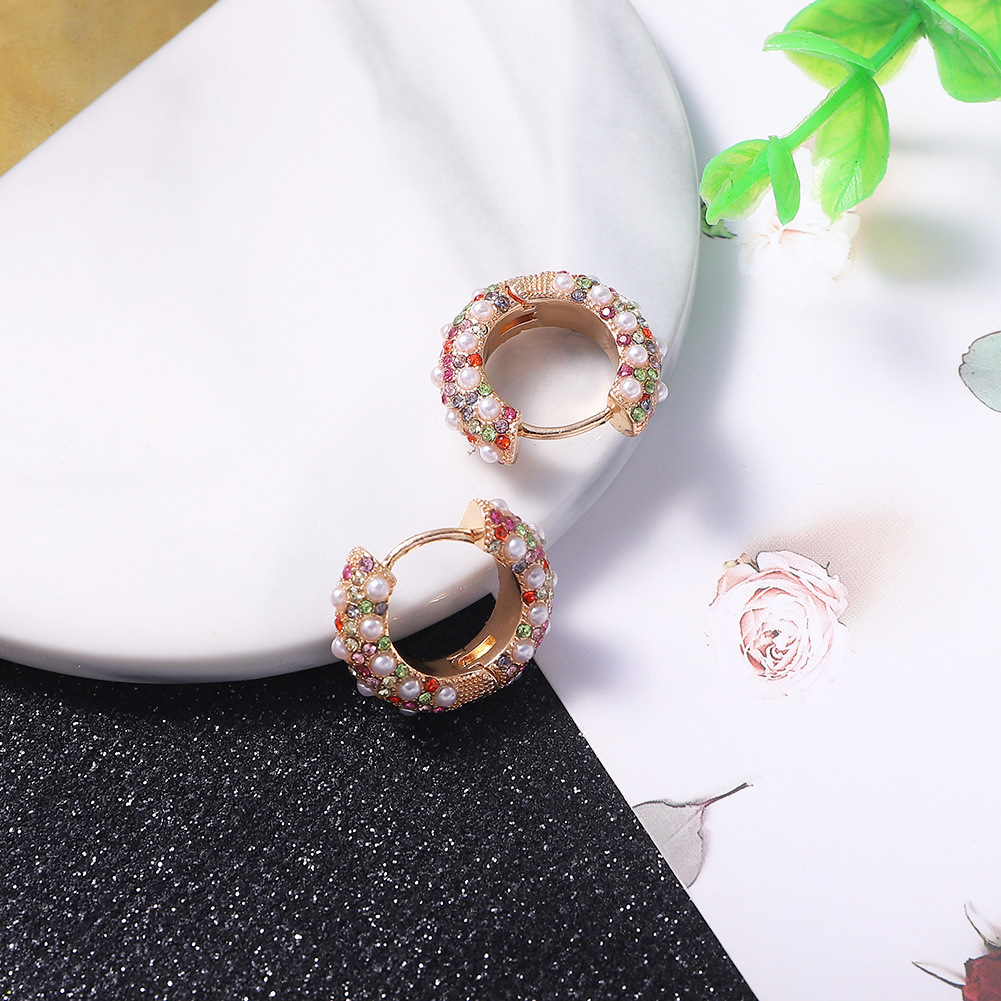 Baub Même Style Alliage Strass Perle Clip Oreille Ornement Coréen Tempérament Boucles D'oreilles Ornement display picture 5