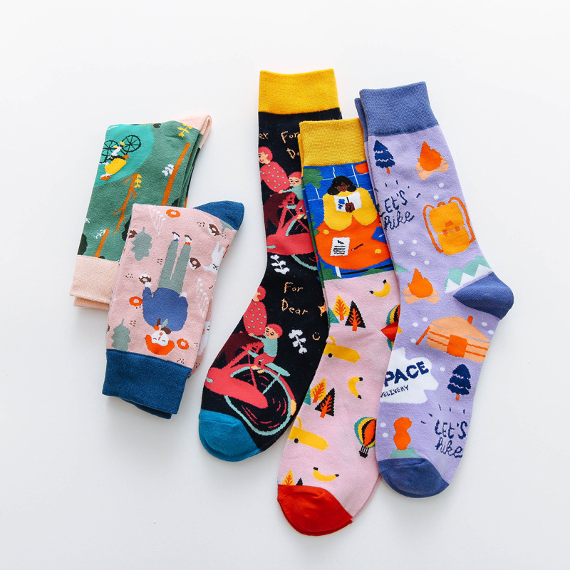 Unisex Casual Cartoon Cotton Crew Socks A Pair display picture 4