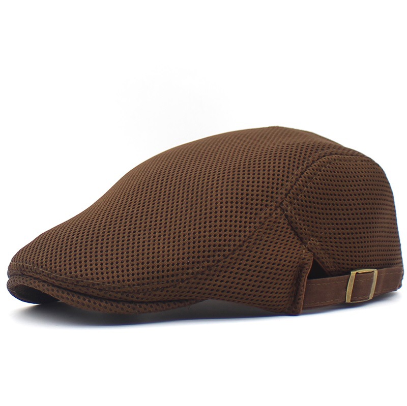 Men's Basic Solid Color Flat Eaves Beret Hat display picture 5