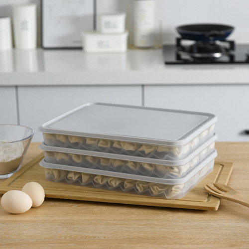 Transparent lidded stackable dumpling box frozen dumpling preservation box household quick-frozen dumpling box chaos box storage box