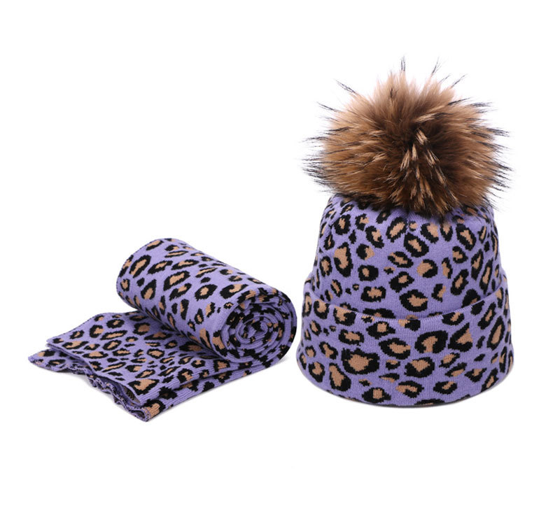 Mujeres Ropa De Calle Leopardo Perla Sin Alero Gorro De Lana display picture 10