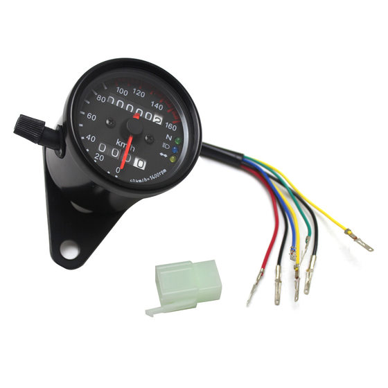 Motorcycle retro modified small meter/LED two-color 70 retro odometer monkey meter with indicator light