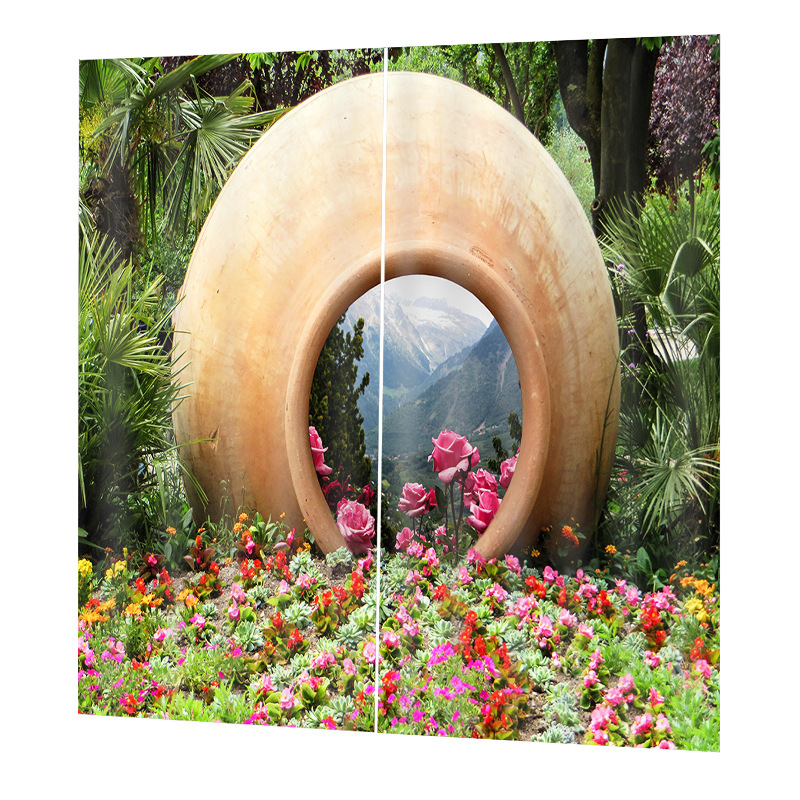 个性创意窗帘厨房短帘防水窗帘布 提供电商上架图片来图一件起订