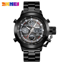 skmei wristwatches men时刻美爆款户外运动防水男士钢带手表批发