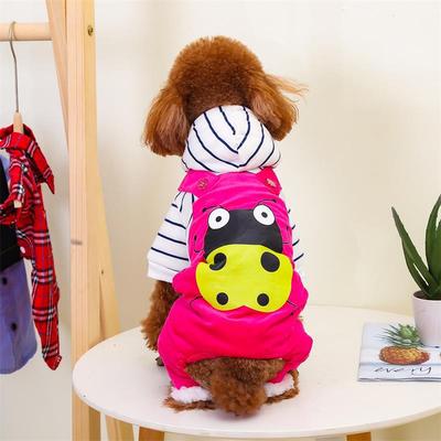 Dogs winter clothing 2019 new pattern printing rompers Thickened paragraph Dogs keep warm cotton-padded clothes Pets clothes